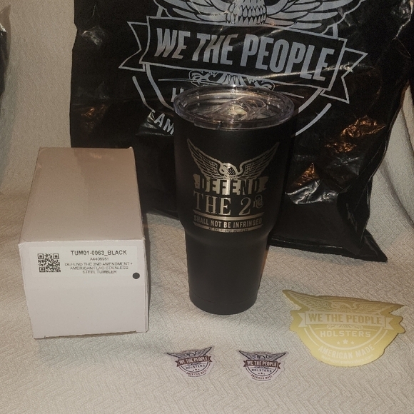 We The People Black Tumbler Keeps it Hot or Cold New - Picture 1 of 6